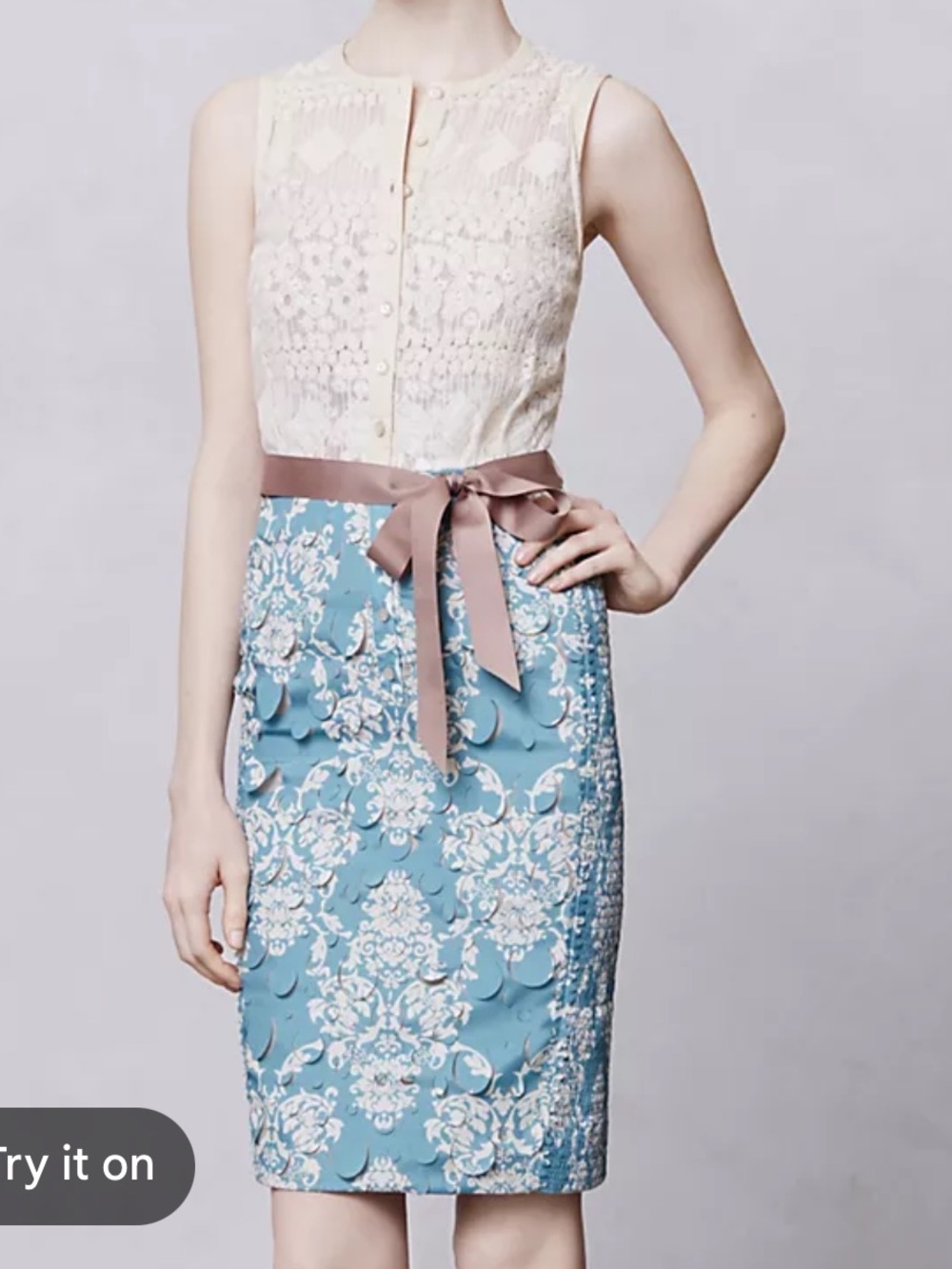 Beguile Byron Lars Lasercut Fleur-De-Lys Dress Size 2 - Picture 9 of 9